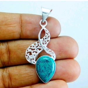 Turquoise & Silver Pendant